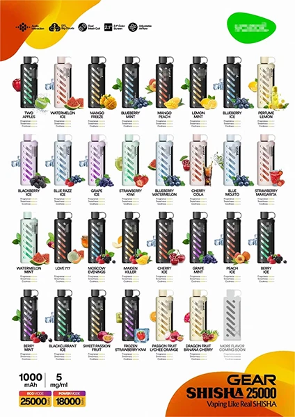 vozol gear shisha 25000 disposable vape